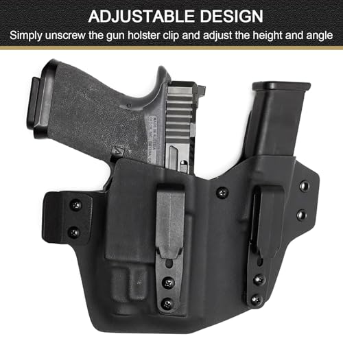 RYVQKXD 4 Pack Adjustable Kydex Holster Belt Clips with Mounting Hardware for Outdoor Activity