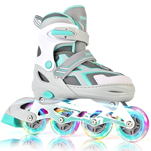 Adjustable Inline Skates for Kids and Adults with Light Up Wheels