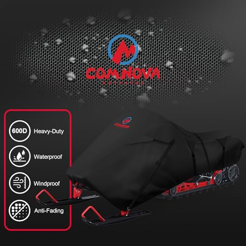 Premium Snowmobile Cover 130 Inch - Waterproof Heavy Duty Protection