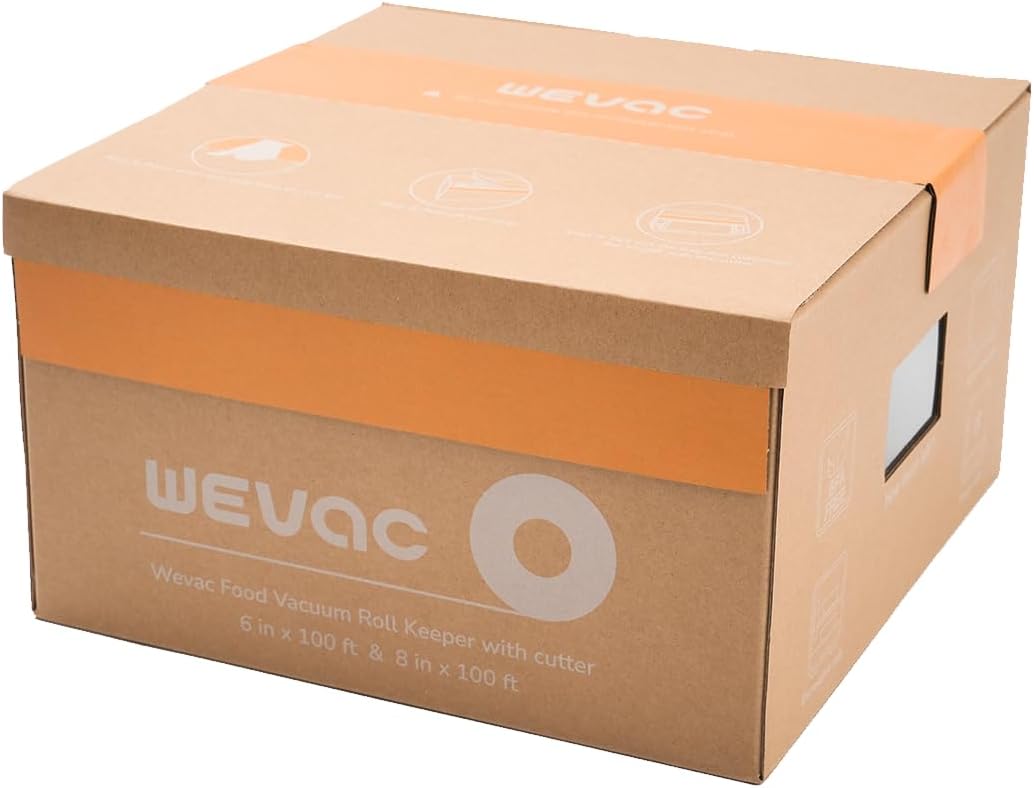Wevac Vacuum Seal Rolls - 6''x100' & 8''x100' | BPA-Free, Commercial Grade Food Storage Bags