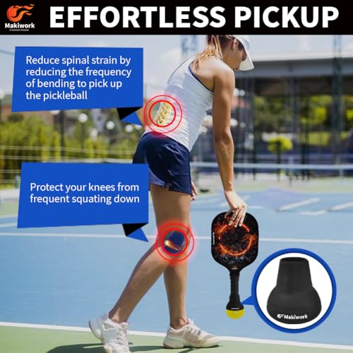 Pickleball Ball Retriever - Silicone Grabber and Picker, 2 Pack
