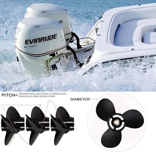 JSPROP Aluminum Outboard Propeller 9 1/4 x 9 RH for Evinrude Johnson 8-15HP
