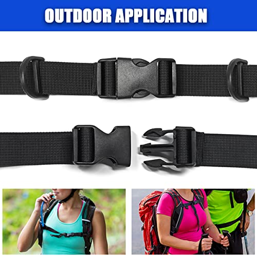 Adjustable Backpack Chest Strap - 2 Piece Set with Quick Release Buckle