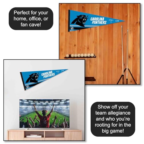 Carolina Panthers Pennant Banner Flag - 12x30 Felt Team Flag
