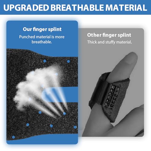 Breathable Trigger Finger Splint Brace - 5 Pack, One Size, Black