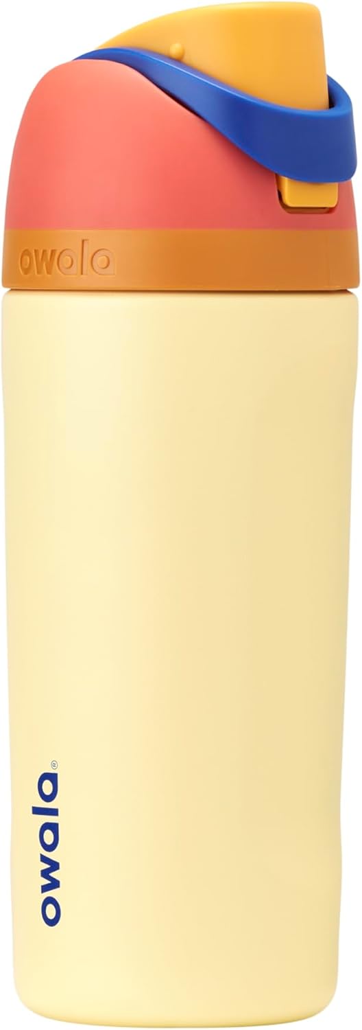 Owala Kids FreeSip Water Bottle - Insulated Stainless Steel, BPA-Free, 16 oz, Misty Horizon
