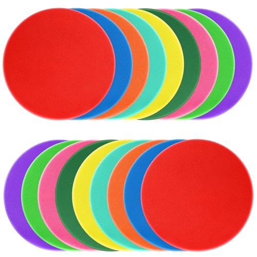 Agility Spot Markers Set - 18pcs Non-Slip Rubber Dots, 9-Inch for Gym & Sports Training