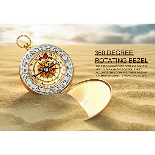 Classic Portable Pocket Compass for Hiking & Outdoor Activities