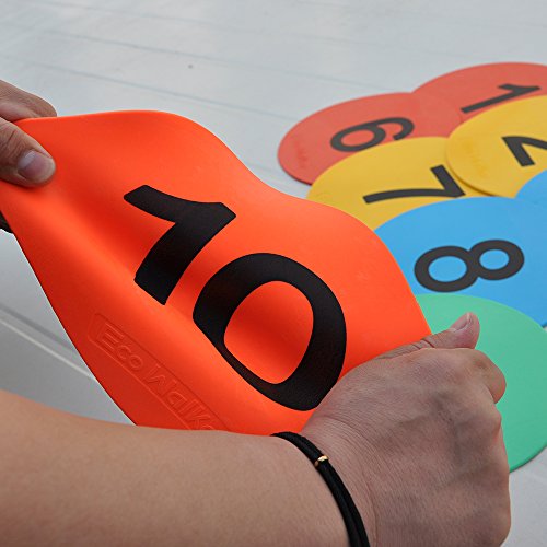 8-Inch Non-Slip Floor Spot Markers for Sports Training - Numbers 1-5
