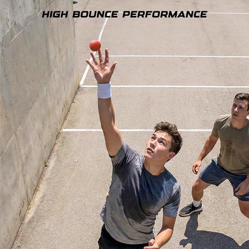 High-Bounce Handballs 12 Pack - Durable Rubber Balls for Play - Red