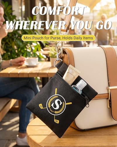 Personalized Golf Tee Bag - Initial-J Golf Utility Pouch