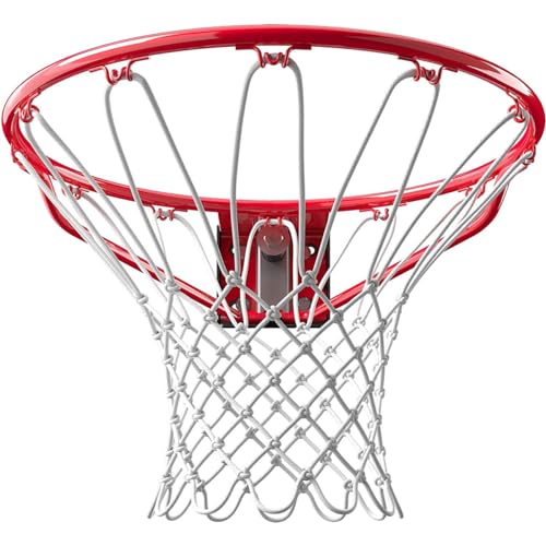 18" Steel Basketball Rim with Net - Breakaway - Slam Jam - Red
