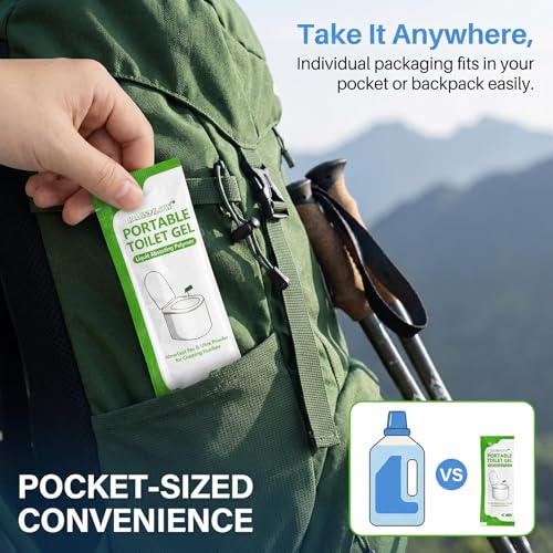 Portable Toilet Gel Powder - 28 Packs of High Absorbent Urine Gel