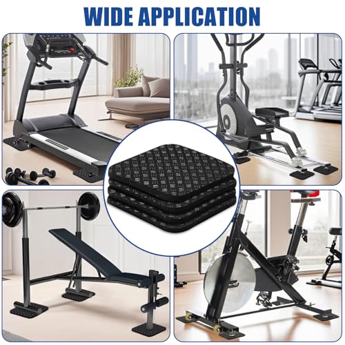 Anti-Vibration Bike Mat 4-Pack - Double-Sided Non-Slip Grip