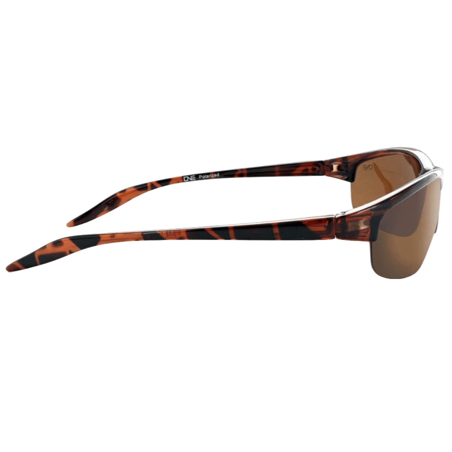 Optic Nerve Alpine Sunglasses Active Polarized Sport for Men/Women, Shiny Dark Demi Frame/Brown Lens