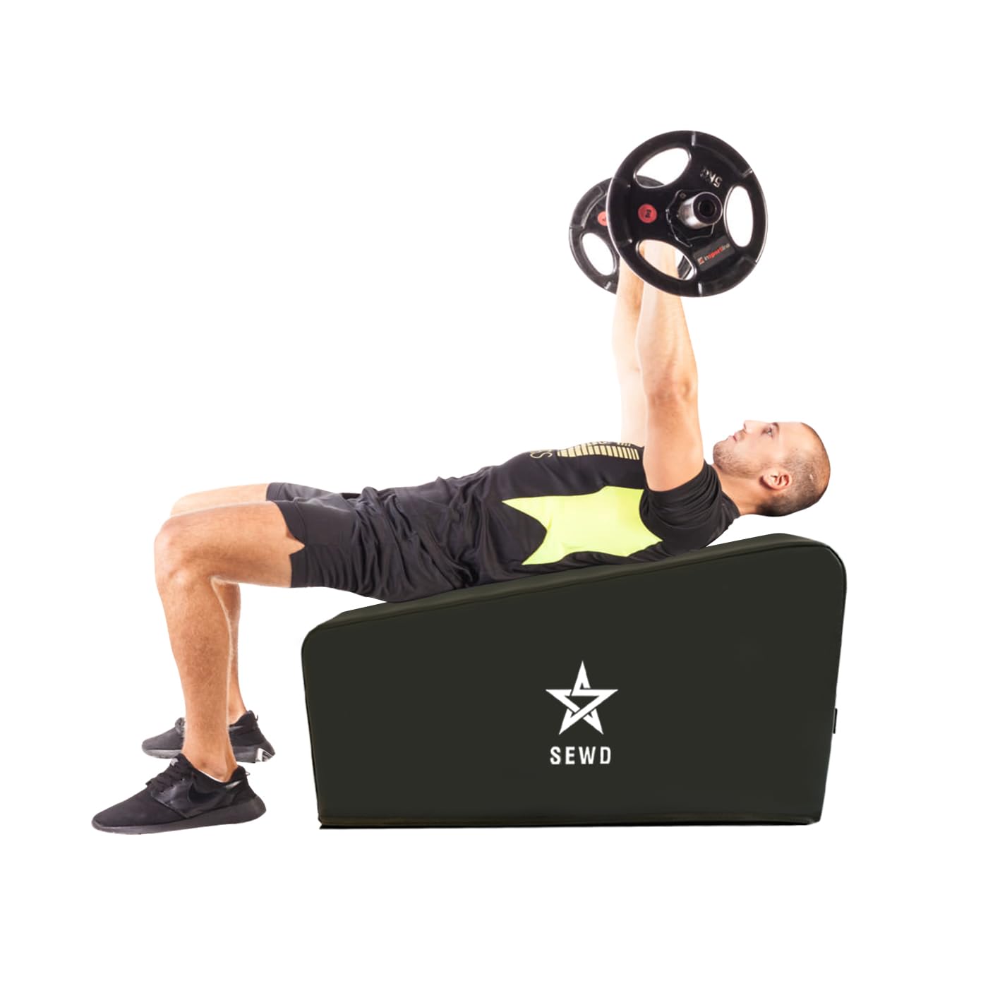 SEWD Pilates and Yoga Workout Bench - Light & Portable Adjustable Incline Bench - 700lb Capacity - Black Alloy Steel & Foam - Home & Gym Fitness Equipment