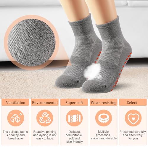Geyoga 10 Pairs Non Slip Yoga Socks for Women, One Size, Bright Colors
