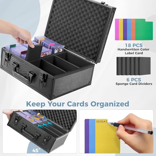 Trading Card Storage Box for 3" x 4" Top Loaders | 610+ Capacity with Separators & Dividers