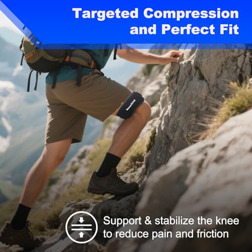 Neracking Blue-Inside Adjustable IT Band Relief Strap for Running & Cycling