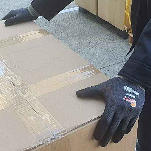GYC Gloves, Sanitized, DIY Gardening, Super Slim Water-based PU ECO Micro Finish Safety Work Gloves - 10 Pairs Pack - Comfortable Grip, Anti-Slip (3285SPZ / SIZE 8 - Medium)