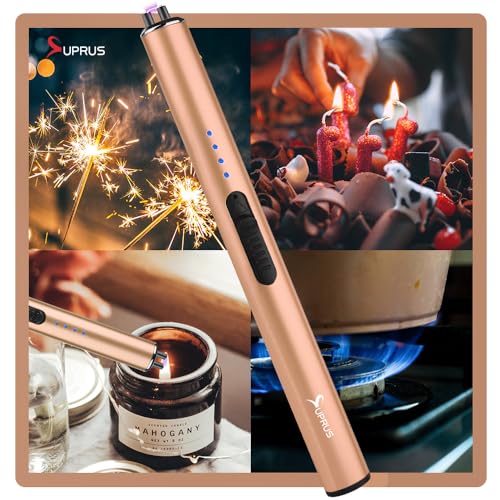 Electric Arc Flameless USB Rechargeable Lighter with Safety Lock - Peach Fuzz