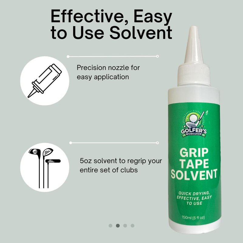 The Golfer's Workshop Complete Golf Club Regripping Kit – Pro-Shop Quality DIY Club Repair Kit with Hook Blade Knife, 15 Grip Tape Strips, 5oz Tape Solvent, and Rubber Vise Clamp