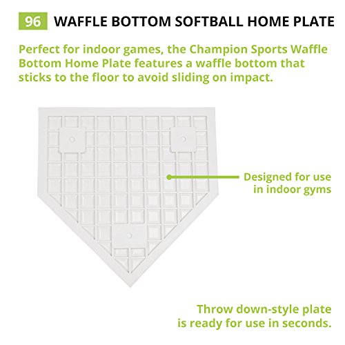 Heavy-Duty Rubber Home Plate - Waffle Bottom, Non-Slip Design