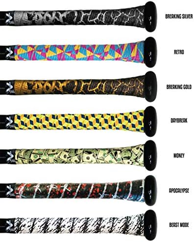 Vulcan Bat Grip - 0.50mm, 1.00mm, 1.75mm | Enhance Baseball & Softball Performance | Multiple Colors