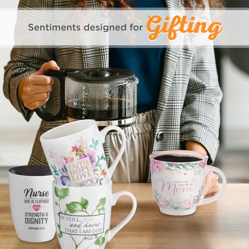 Inspirational Coffee Mug - Faith Hope Love - 12oz Ceramic