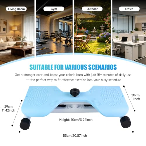 Waist Twister Machine - Noiseless Core & Belly Fat Workout - Blue