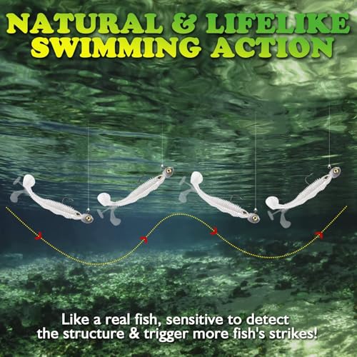 Swimbait Jig Head - 15 Pcs Natural Color 1/8oz (3.5g) Fishing Lures