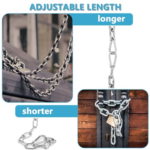 Heavy Duty Stainless Steel Chain with 2 Carabiners - 20" Length