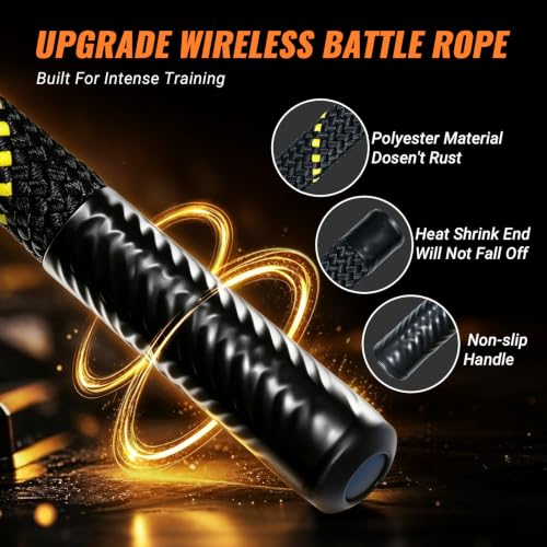 Ropeless Battle Ropes - Portable Cordless Fitness Gear 1.5IN