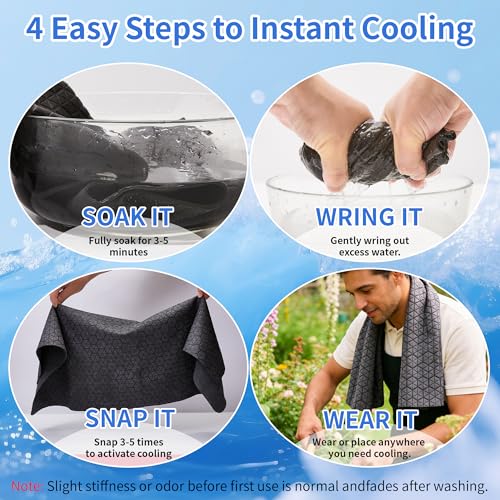 Cooling Towels for Hot Weather - PVA Neck Wrap - Gray