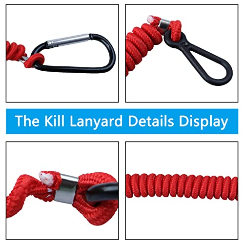Boat Safety Kill Switch Lanyard Cord - Red