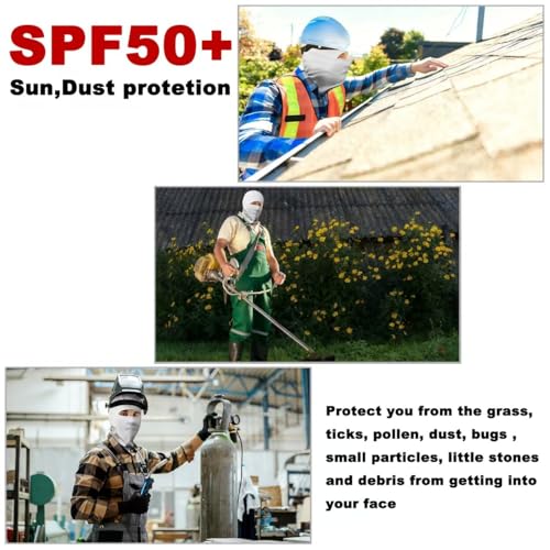 Quick-Dry Balaclava - UPF50 Sun & Dust Protection - Grey, One Size
