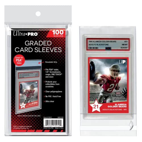 Resealable Graded Card Slab Sleeves for PSA Slabs - 100 Count