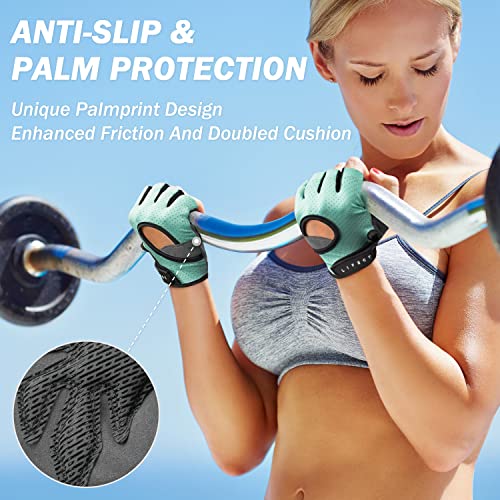 Weight Lifting Gloves - Freedom Workout Gloves, Aqua, X-Large