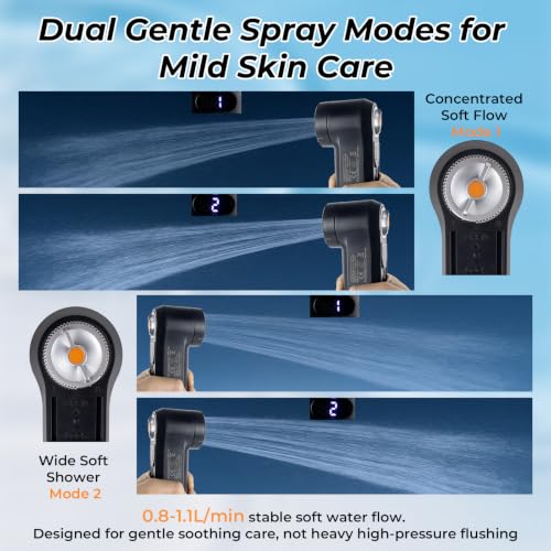 Brarvagur Black Portable Travel Bidet with 1600mAh Rechargeable Battery & 2.5L Tank