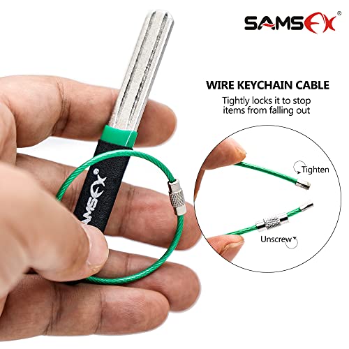 Fishing Hook Sharpener Tool - Double-Sided - 4" Black & Green Handle