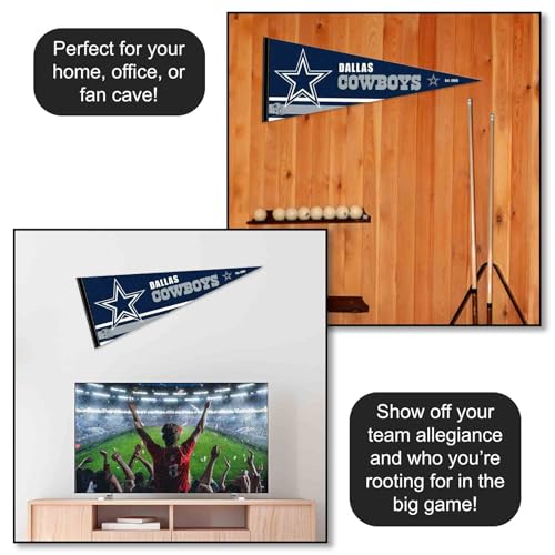 Dallas Cowboys Pennant Banner Flag - 12x30 Inch Felt Flag