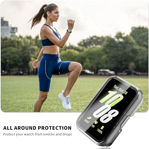 Screen Protector Case for Samsung Galaxy Fit 3 - 4-Pack, Black/Silver/Navy Blue/Clear