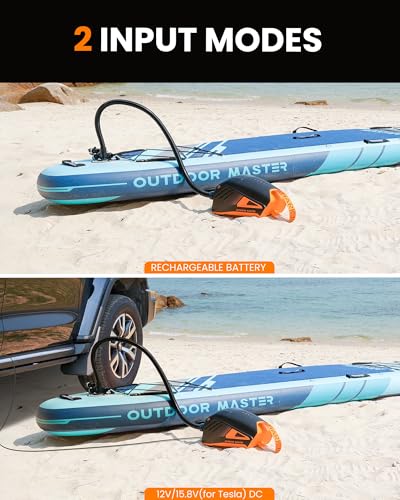 OutdoorMaster Shark 3 Paddle Board Pump Electric 74Wh- 3'50" Fast
