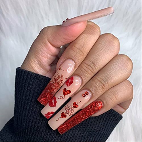 Valentine's Day Nail Art Stickers - 934 Pcs Self-Adhesive Designs, 12 Sheets