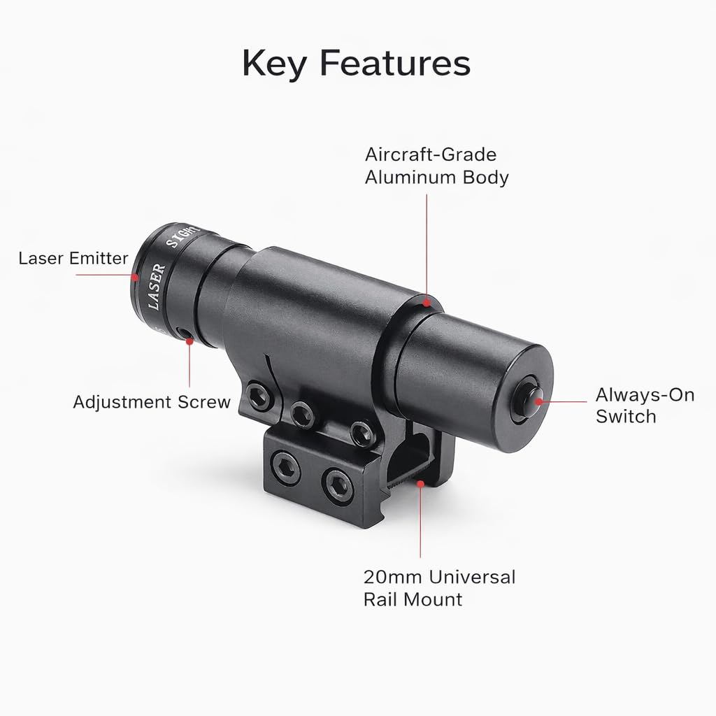 Red Laser Sight Beam Dot Sight Scope Tactical Picatinny Sight Scope