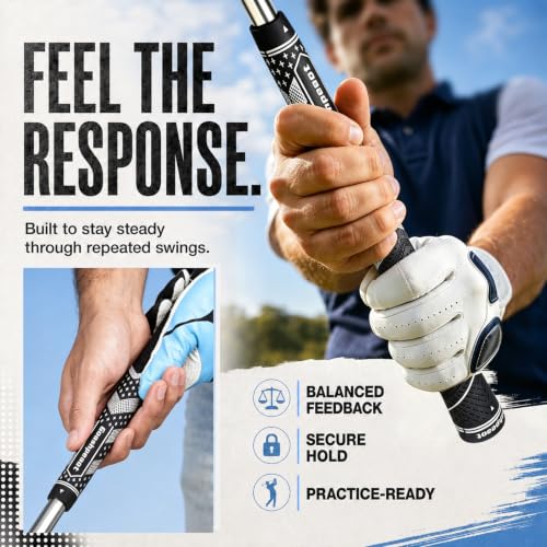 Goashpeaot Grey Midsize Premium All-Weather Golf Grips 13-Pack with Putter Grip & Regripping Kit