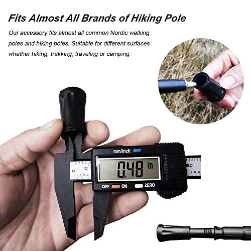 Replacement Rubber Tips for Hiking Poles - Set of 6