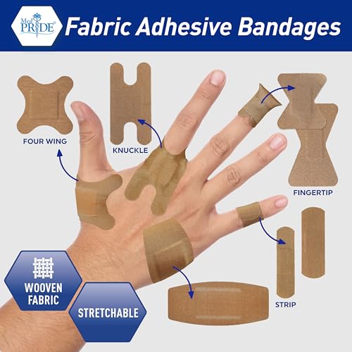 Hypoallergenic Fabric Bandages - 2" x 4.5" - 50 Count