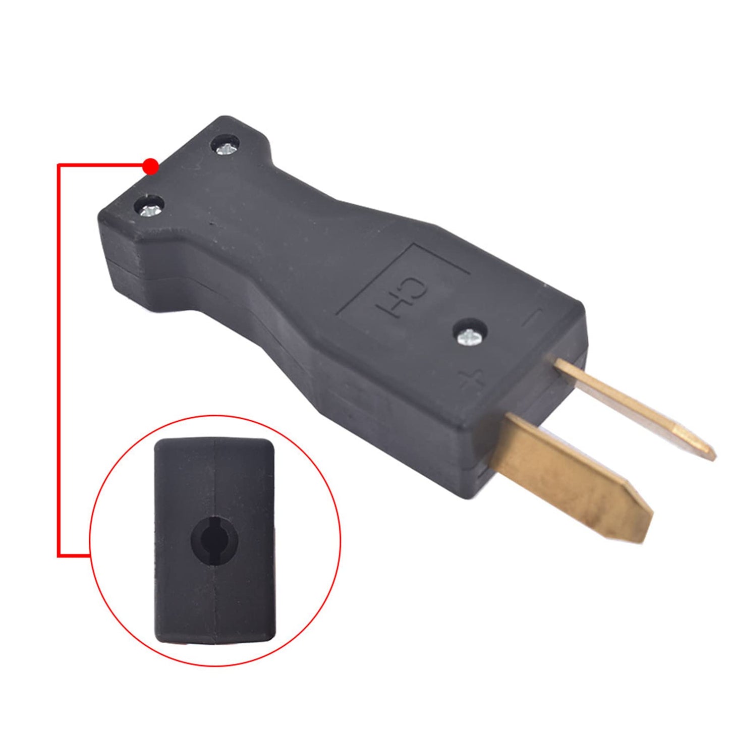 WFLNHB Golf Cart Accessories Plug 2 Prong Charger Plug DC Crow Foot Charger Handle Plug for 36 or 48 Volt Replacement for EZGO Club Car Golf Carts