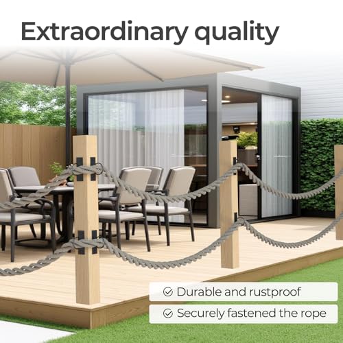 10 Pack 2-Inch Rope Support Holders for Outdoor Use - Solviro